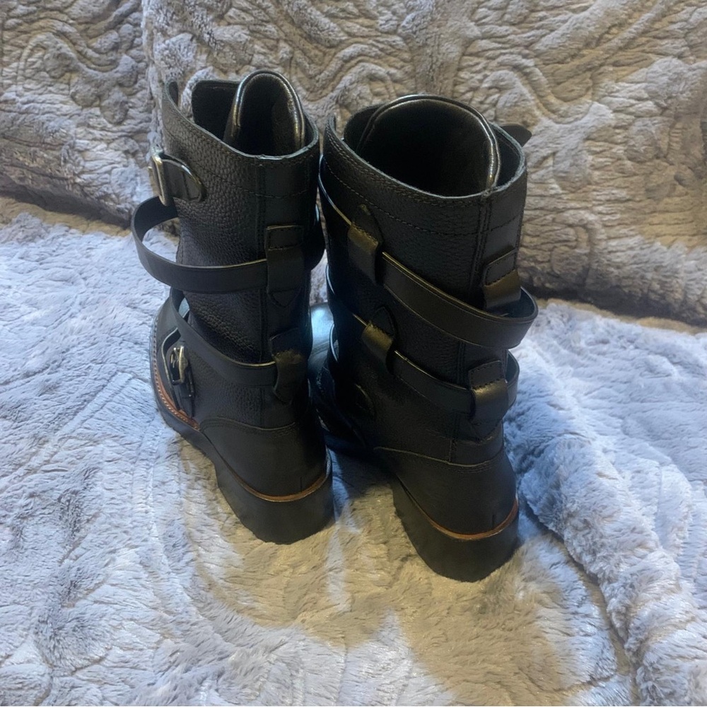 Coach Leather Moto Boots - Picture 4 of 8